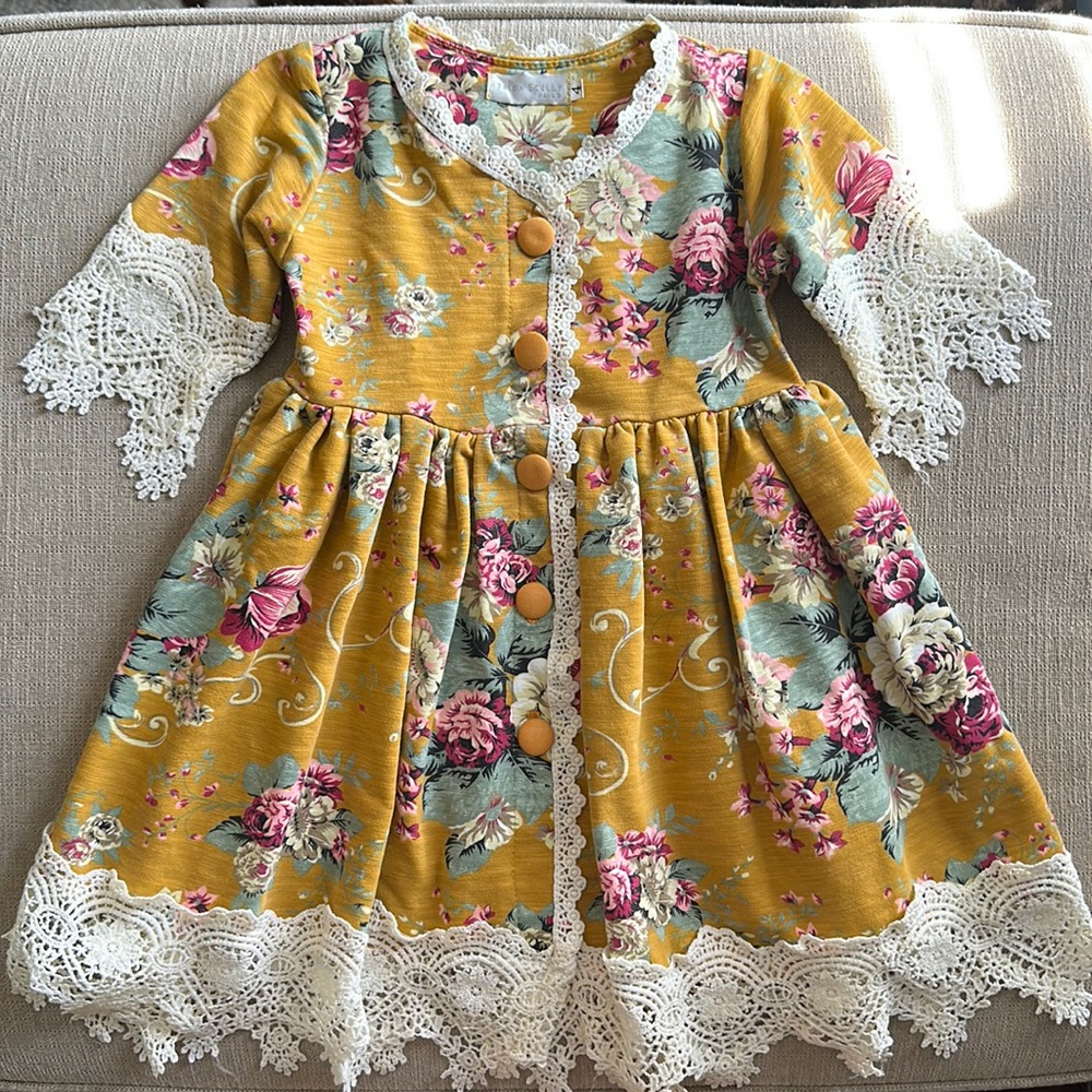 Trish Scully Toddler Flower and Lace Dress